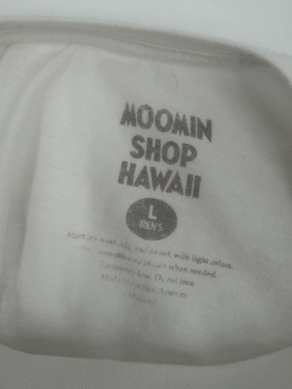 Moomin Shop Hawaii T Shirt Adult Size Large White Short Sleeve Cartoon Graphic - Picture 5 of 8